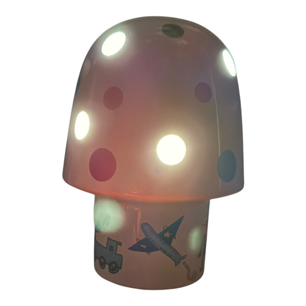 MUSHROOM TOADSTOOL LAMP by WHITE RABBIT ENGLAND Ceramic Nightlight Lamp 9" Tall - Picture 11 of 12